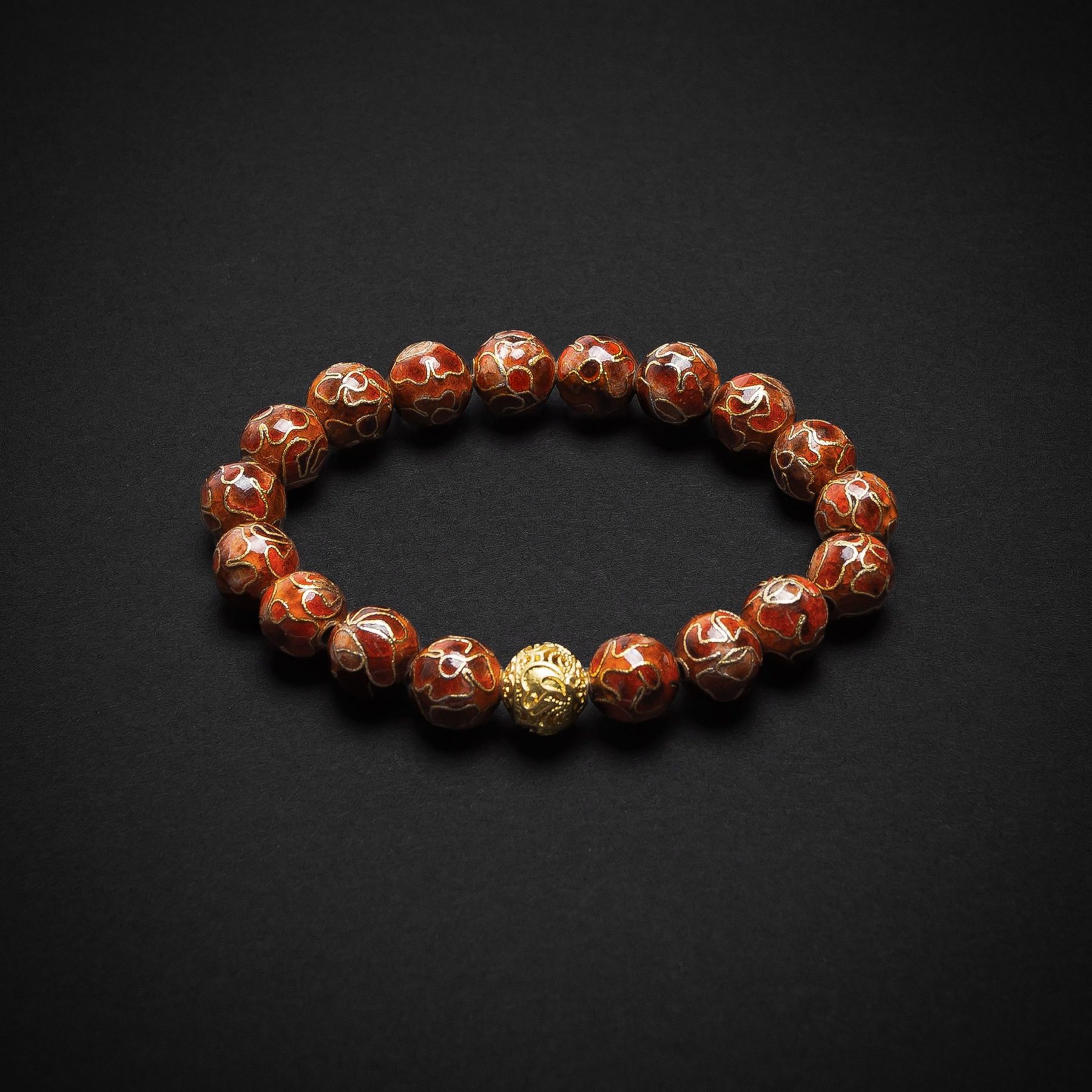 Sunrise Cloisonné bracelet – A warm-toned handcrafted enamel bracelet, capturing the radiance of dawn with traditional Chinese artistry.